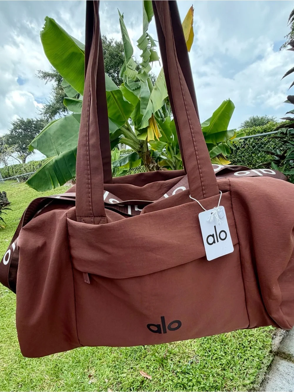 ALO Yoga Rust Brown Travel Duffel Bag